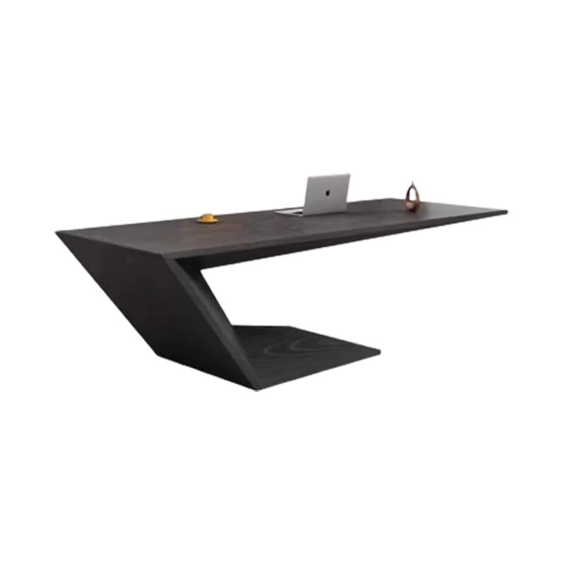 Schwarzer Executive-Schreibtisch – Modernes Design für Homeoffice, Studium oder Konferenzraum