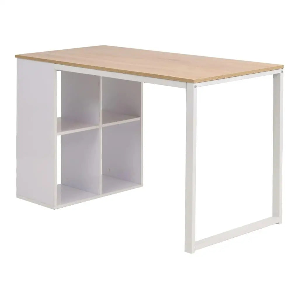 Moderner Schreibtisch 120×60×75 cm – Eiche Braun und Weiß