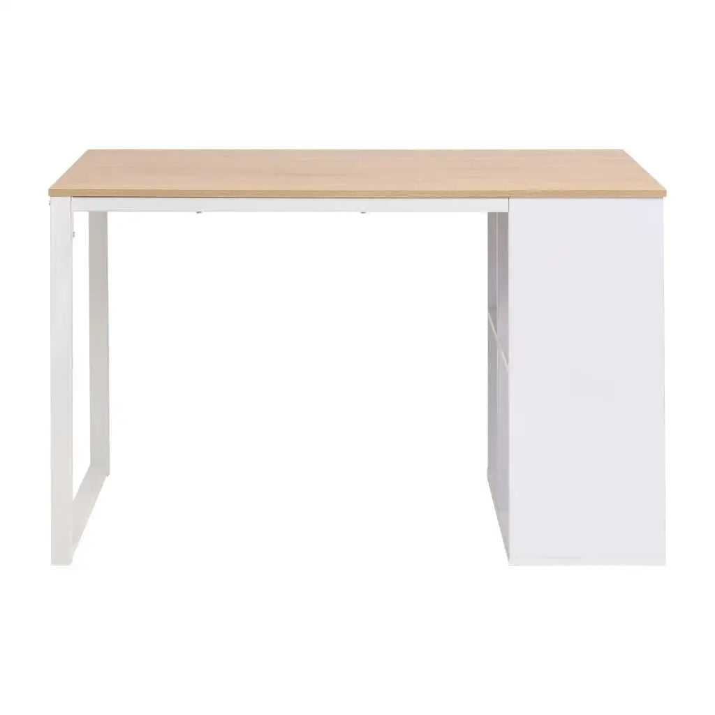 Moderner Schreibtisch 120×60×75 cm – Eiche Braun und Weiß