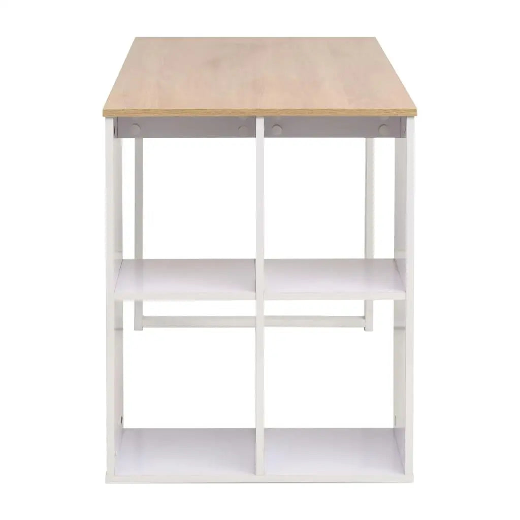 Moderner Schreibtisch 120×60×75 cm – Eiche Braun und Weiß
