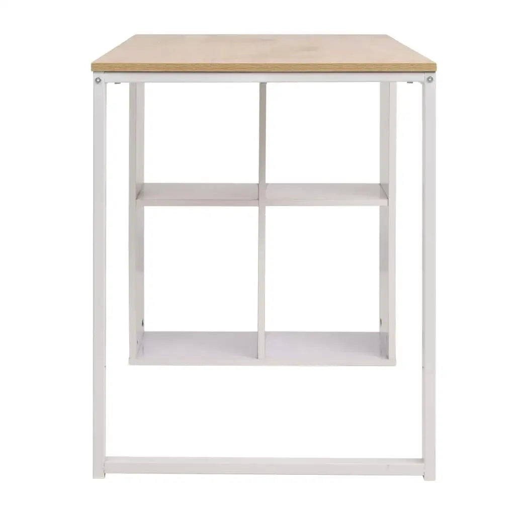 Moderner Schreibtisch 120×60×75 cm – Eiche Braun und Weiß
