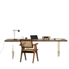 Nussbaum Esstisch und Acryl Schwebender Schreibtisch – Massivholz Home Office und Teetisch